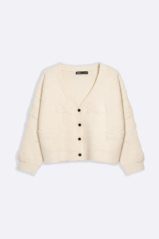 lightweight women cardigan for spring and fallTEXTURED PALM CARDIGAN