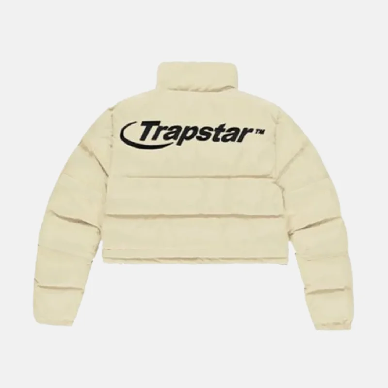 Mid - length women's down coats in a slim fit for a modern and sleek appearanceTrapstar Women's Hyperdrive Jacket - Cream Mid - length women's down coats in a slim fit for a modern and sleek appearanceTrapstar Women's Hyperdrive Jacket - Cream