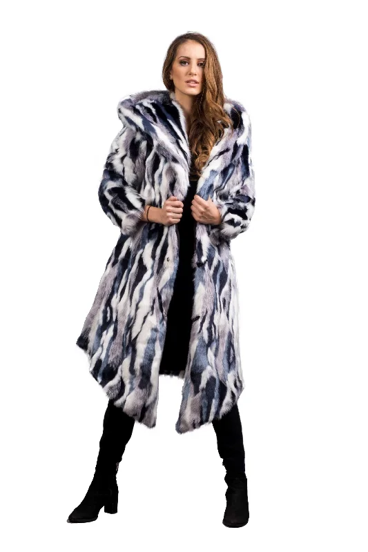 Women's pea coats with brass buttons for a nautical - inspired styleWomen's Desert Warrior Coat in "Blue Violet Eskimo" Women's pea coats with brass buttons for a nautical - inspired styleWomen's Desert Warrior Coat in "Blue Violet Eskimo"