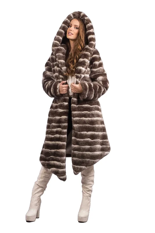 Quilted down women's coats with removable hoods for outdoor activitiesWomen's Desert Warrior Coat in "Coffee & Cream" Chinchilla Quilted down women's coats with removable hoods for outdoor activitiesWomen's Desert Warrior Coat in "Coffee & Cream" Chinchilla