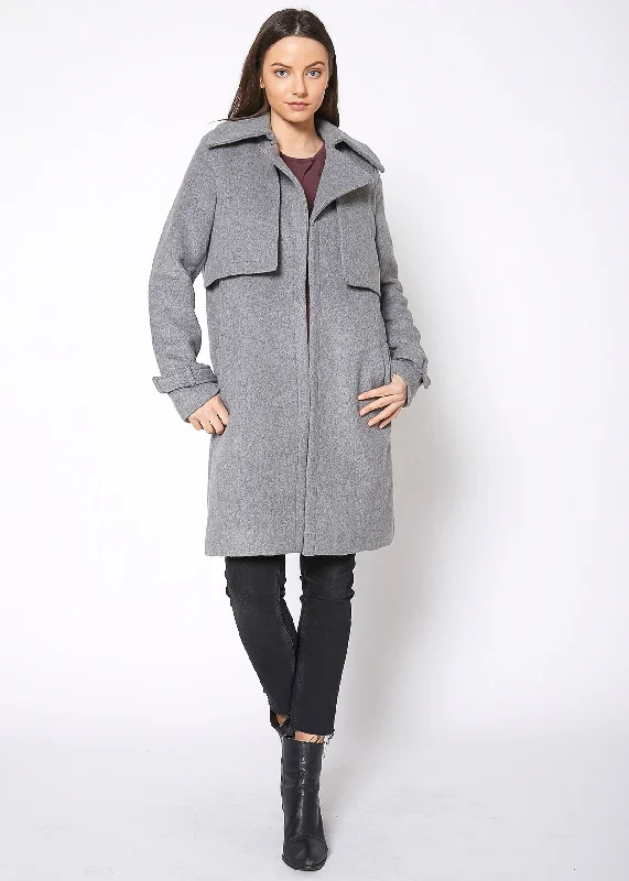 Belted women's cashmere coats in soft pastels for a luxurious feelWomen's Wool Blended Overlay Notch Collar Coat Belted women's cashmere coats in soft pastels for a luxurious feelWomen's Wool Blended Overlay Notch Collar Coat