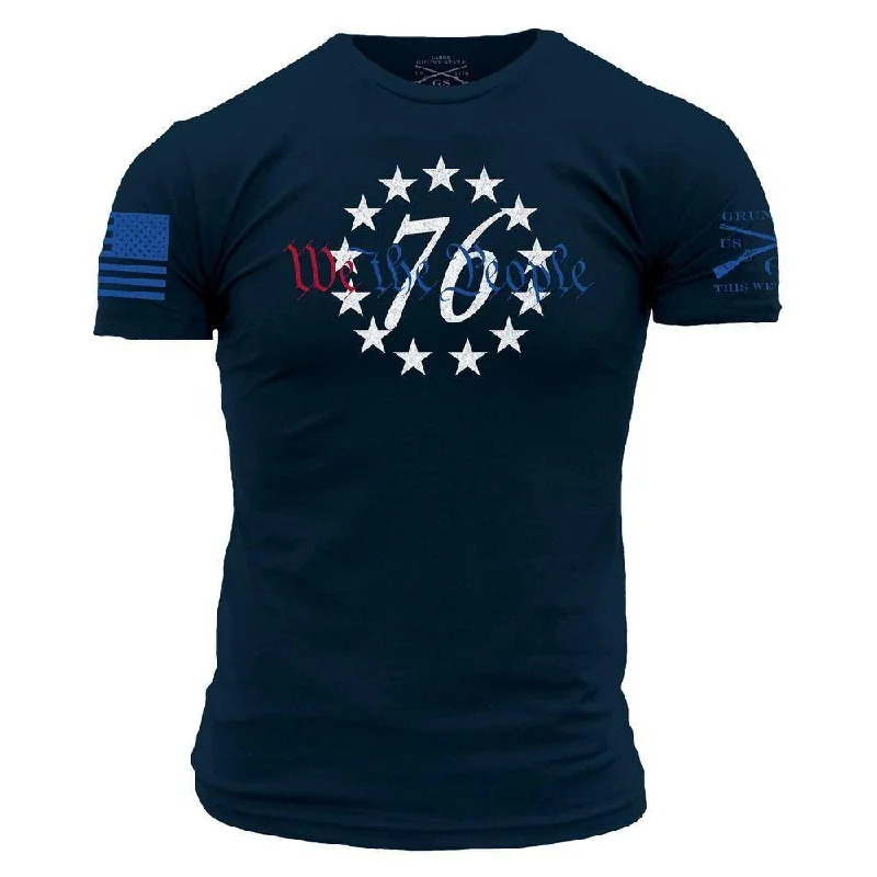 Tie - Dye Women T Shirt with a Bohemian Vibe76 We The People T-Shirt - Midnight Navy Tie - Dye Women T Shirt with a Bohemian Vibe76 We The People T-Shirt - Midnight Navy