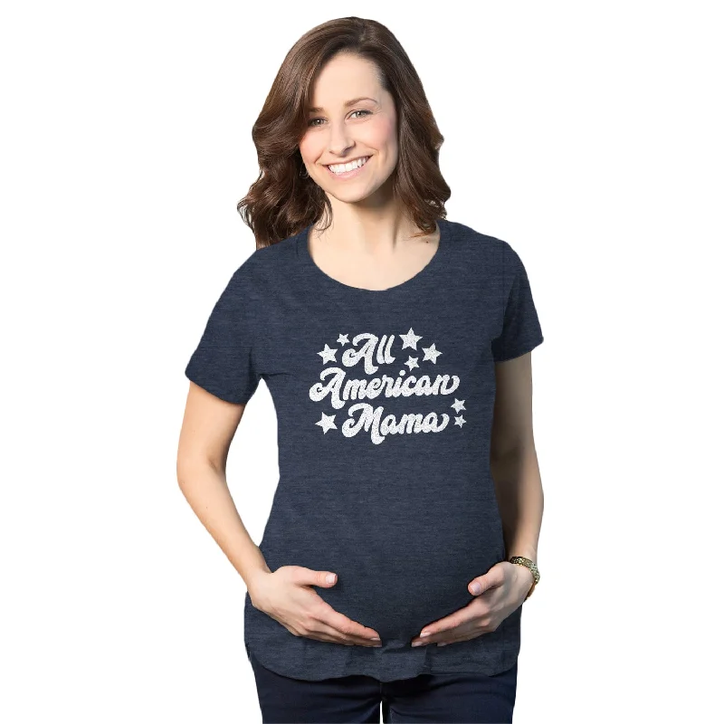 Sleeveless Women T Shirt for Summer ComfortAll American Mama Maternity T Shirt