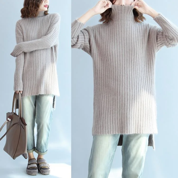 Button - Down Women's Shetland Wool Sweaters in Traditional Patternsautumn thick warm woolen high neck sweater loose slim fit knitted sweaters
