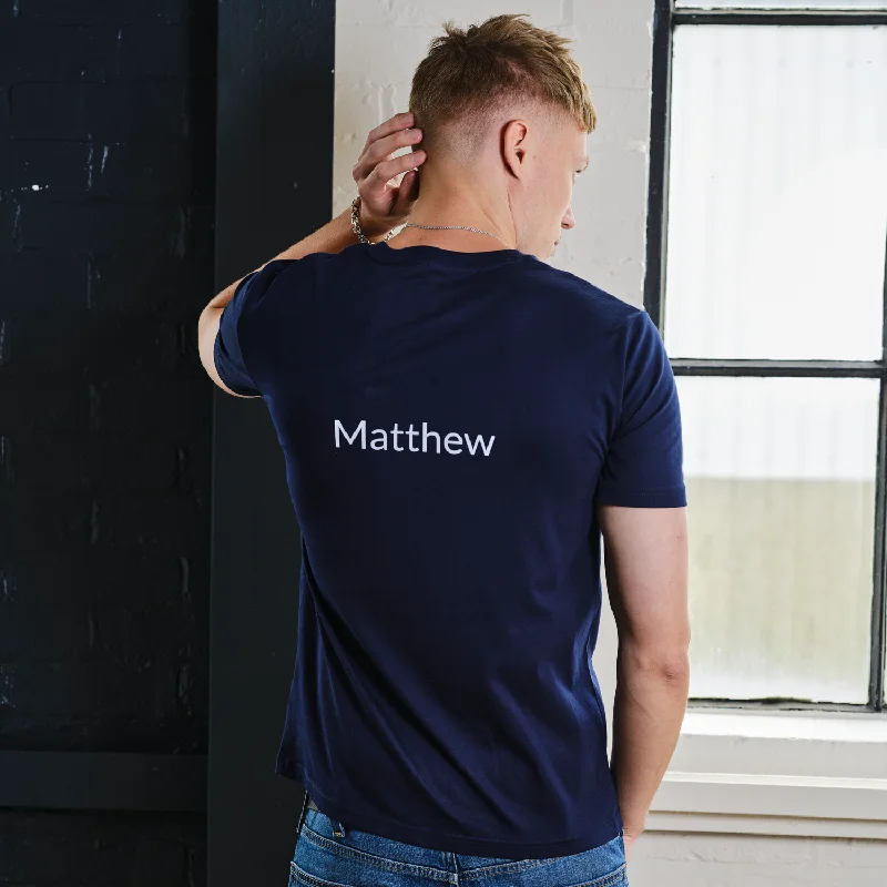Organic Cotton Women T Shirt for Eco - Conscious WearersBack Personalised Navy Logo T-shirt Organic Cotton Women T Shirt for Eco - Conscious WearersBack Personalised Navy Logo T-shirt