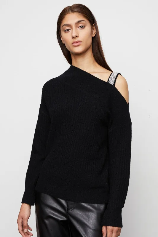 Cowl Neck Women's Cashmere Blend Sweater Dresses for WinterBailey 44 Kiara Ribbed Asymmetrical Sweater in Black Cowl Neck Women's Cashmere Blend Sweater Dresses for WinterBailey 44 Kiara Ribbed Asymmetrical Sweater in Black