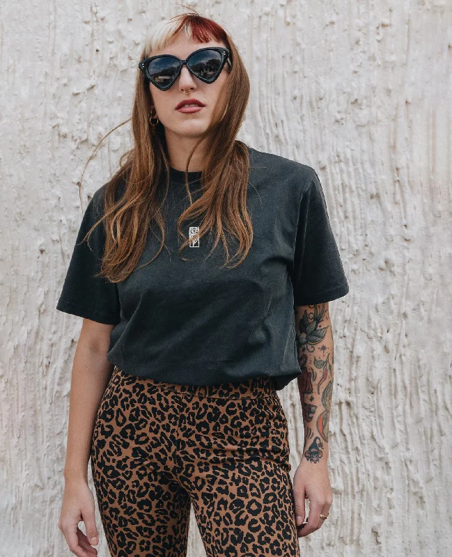 Embroidered Women T Shirt with Intricate DetailsInstant Karma Tee
