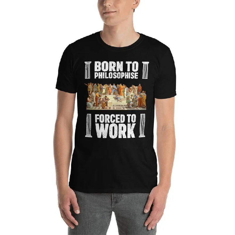 Floral Print Women T Shirt for a Feminine TouchBorn To Philosophise - Forced To Work - Premium T-Shirt Floral Print Women T Shirt for a Feminine TouchBorn To Philosophise - Forced To Work - Premium T-Shirt