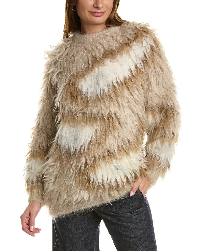 Longline Women's Mohair Sweater Dresses in a Loose FitBrunello Cucinelli Mohair & Alpaca-Blend Sweater Longline Women's Mohair Sweater Dresses in a Loose FitBrunello Cucinelli Mohair & Alpaca-Blend Sweater