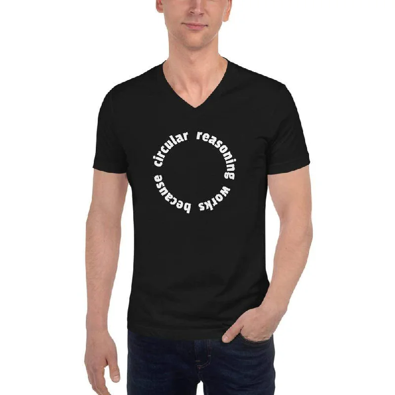 Sleeveless Women T Shirt for Summer ComfortCircular reasoning works - Unisex V-Neck T-Shirt Sleeveless Women T Shirt for Summer ComfortCircular reasoning works - Unisex V-Neck T-Shirt