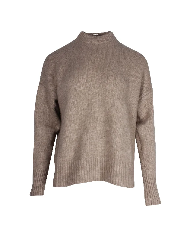 Plus Size Women's Sequined Sweaters for Special OccasionsCo Knit Sweater in Brown Cashmere Plus Size Women's Sequined Sweaters for Special OccasionsCo Knit Sweater in Brown Cashmere