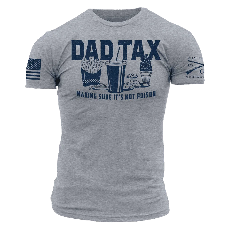 Crop Top Women T Shirt to Pair with High - Waisted BottomsDad Tax T-Shirt - Dark Heather Gray Crop Top Women T Shirt to Pair with High - Waisted BottomsDad Tax T-Shirt - Dark Heather Gray