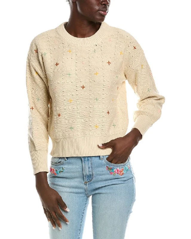 Split - Hem Women's Linen Blend Sweaters for SpringDRIFTWOOD DENIM Veronica Sweater
