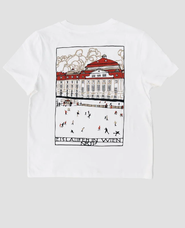 Ringer T Shirt Women with Retro - Inspired StripesEislaufen in Wien Women's T-Shirt