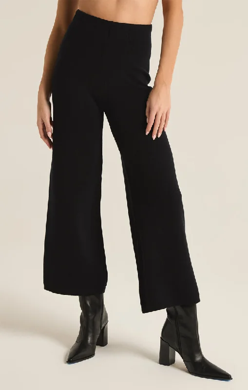 Hooded Women's Fleece - Lined Sweaters for WinterElowen Sweater Knit Pant in Black