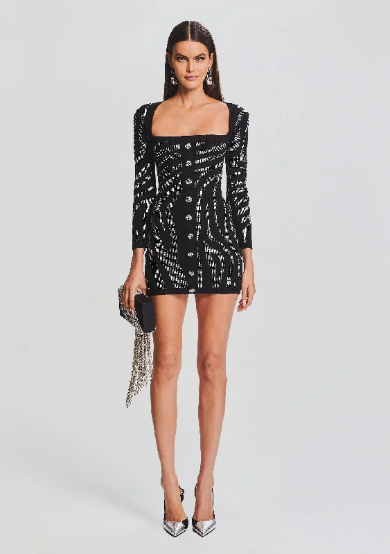 Knee - Length Women's Wool Blend Sweater Dresses in Neutral ColorsElvira Knit Dress