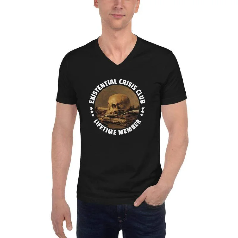 Existential Crisis Club - Lifetime Member - Unisex V-Neck T-Shirt