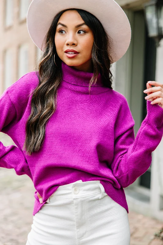 Women's Long Sleeve Turtleneck Cashmere SweatersFeeling Your Best Orchid Purple Turtleneck Sweater Women's Long Sleeve Turtleneck Cashmere SweatersFeeling Your Best Orchid Purple Turtleneck Sweater