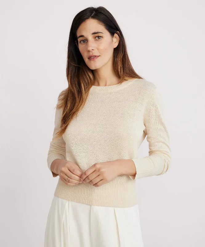 Short Sleeve Women's Cashmere Sweater Dresses in Pastel HuesFinley Crewneck