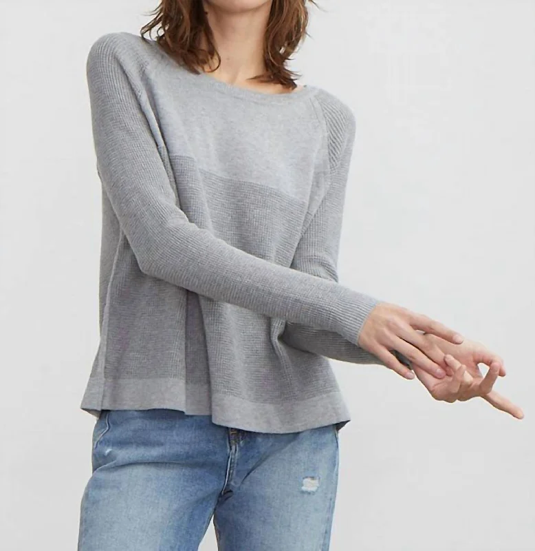 Empire Waist Women's Alpaca Wool Sweater Dresses in Earthy TonesFlared Thermal Crew In Grey