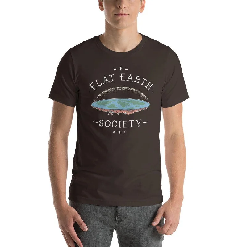 Crew Neck Women T Shirt with a Timeless DesignFlat Earth Society - Basic T-Shirt