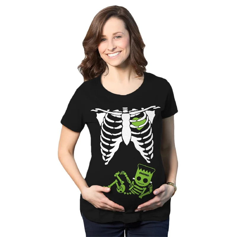 Moisture - Wicking Women T Shirt for Active LifestylesFrankenstein Skeleton Maternity T Shirt Moisture - Wicking Women T Shirt for Active LifestylesFrankenstein Skeleton Maternity T Shirt