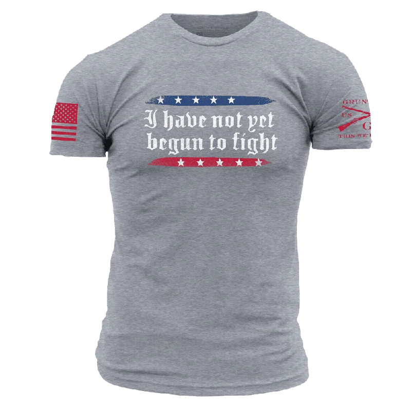 Puff Sleeve Women T Shirt for a Fashion - Forward LookI Have Not Yet Begun To Fight T-Shirt - Dark Heather Gray