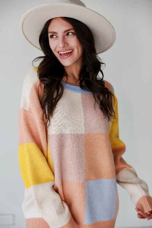 V - Neck Women's Ribbed Wool Sweaters for FallIn Good Company Color Block Oversized Sweater V - Neck Women's Ribbed Wool Sweaters for FallIn Good Company Color Block Oversized Sweater