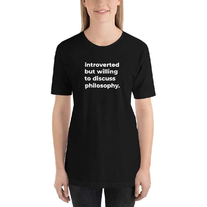 Ringer T Shirt Women with Retro - Inspired Stripesintroverted but willing to discuss philosophy. - Basic T-Shirt Ringer T Shirt Women with Retro - Inspired Stripesintroverted but willing to discuss philosophy. - Basic T-Shirt
