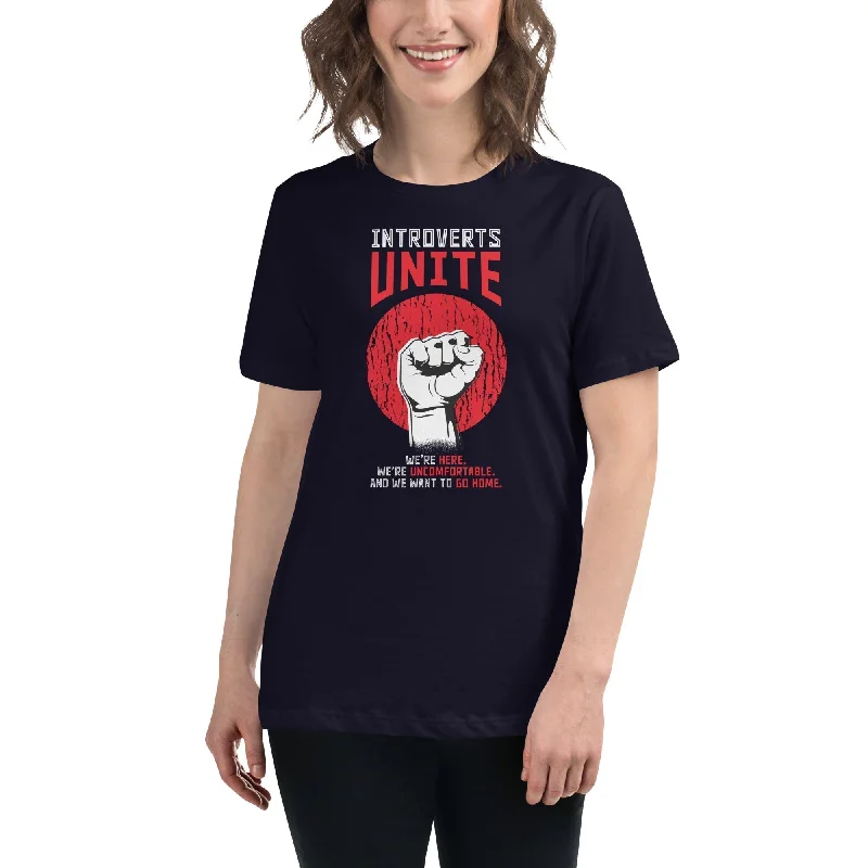 Crop Top Women T Shirt to Pair with High - Waisted BottomsIntroverts unite! - Women's T-Shirt Crop Top Women T Shirt to Pair with High - Waisted BottomsIntroverts unite! - Women's T-Shirt