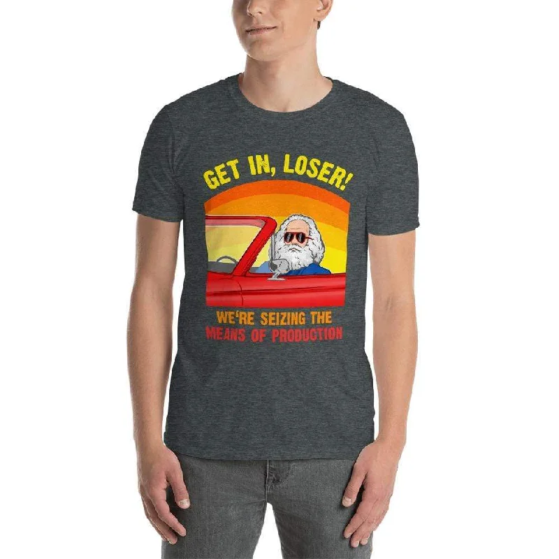 Tie - Dye Women T Shirt with a Bohemian VibeKarl Marx - Get in, Loser - We're seizing the means of production - Premium T-Shirt Tie - Dye Women T Shirt with a Bohemian VibeKarl Marx - Get in, Loser - We're seizing the means of production - Premium T-Shirt