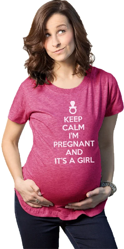 Striped Women T Shirt in a Classic PatternKeep Calm I'm Pregnant And It's A Girl Maternity T Shirt Striped Women T Shirt in a Classic PatternKeep Calm I'm Pregnant And It's A Girl Maternity T Shirt