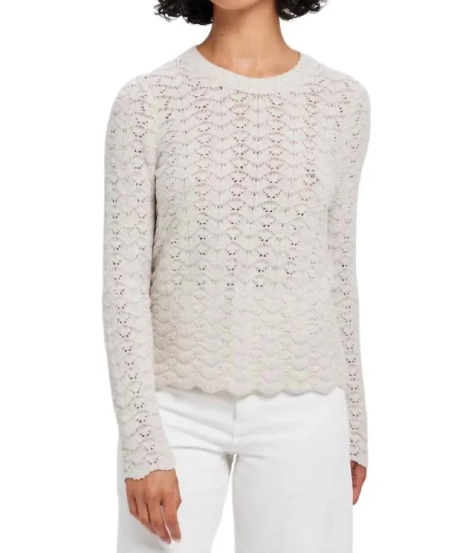 Boat Neck Women's Merino Wool Sweaters in Neutral ShadesKnit Boucle Crew Sweater In Sand Boat Neck Women's Merino Wool Sweaters in Neutral ShadesKnit Boucle Crew Sweater In Sand