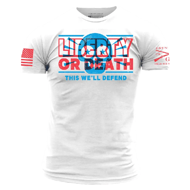Sheer Women T Shirt for a Stylish and Alluring LookLiberty Or Death T-Shirt - White