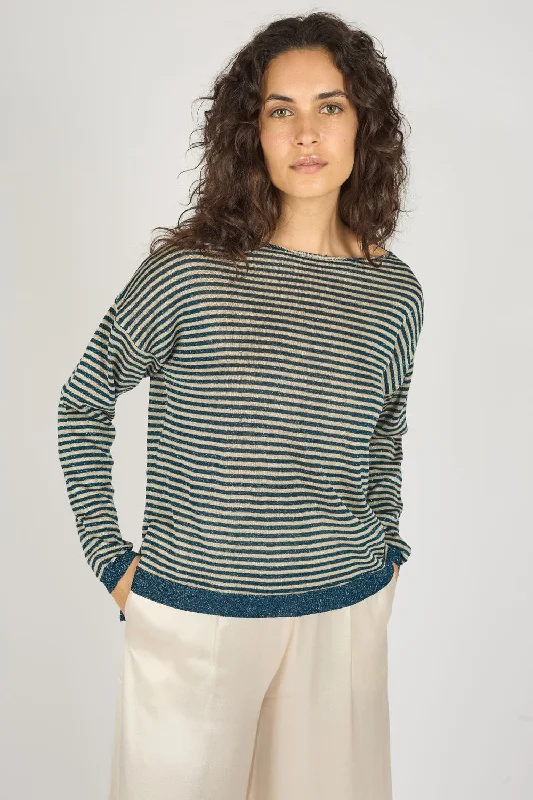 Hooded Women's Fleece - Lined Sweaters for WinterMaude Jumper in Blue