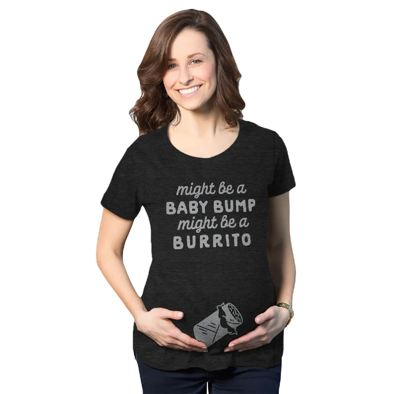 Crop Top Women T Shirt to Pair with High - Waisted BottomsMight Be A Bump Might Be A Burrito Maternity T Shirt Crop Top Women T Shirt to Pair with High - Waisted BottomsMight Be A Bump Might Be A Burrito Maternity T Shirt