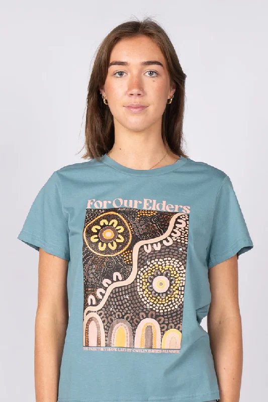 V - Neck Women T Shirt to Enhance the NecklineThe Path They Have Laid Slate Blue Cotton Crew Neck Women's T-Shirt V - Neck Women T Shirt to Enhance the NecklineThe Path They Have Laid Slate Blue Cotton Crew Neck Women's T-Shirt