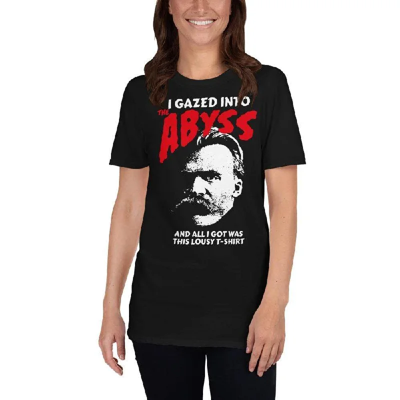 Tie - Dye Women T Shirt with a Bohemian VibeNietzsche - I Gazed Into The Abyss - Premium T-Shirt Tie - Dye Women T Shirt with a Bohemian VibeNietzsche - I Gazed Into The Abyss - Premium T-Shirt
