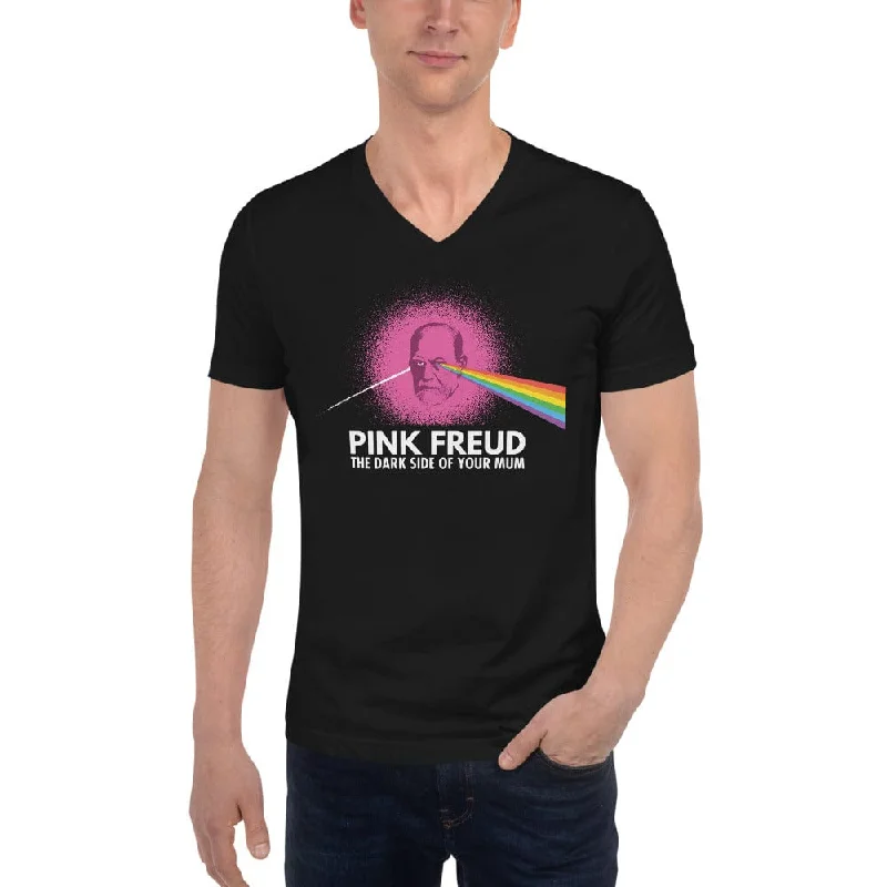 Sleeveless Women T Shirt for Summer ComfortPink Freud - The Dark Side Of Your Mum - Unisex V-Neck T-Shirt Sleeveless Women T Shirt for Summer ComfortPink Freud - The Dark Side Of Your Mum - Unisex V-Neck T-Shirt