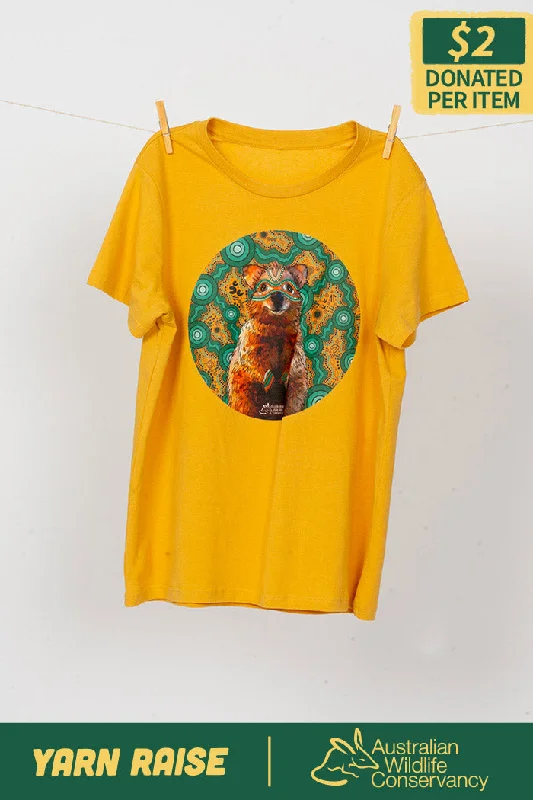 Sleeveless Women T Shirt for Summer ComfortQuokka 'Australian Wildlife Conservancy' Mustard Cotton Crew Neck Women’s T-Shirt Sleeveless Women T Shirt for Summer ComfortQuokka 'Australian Wildlife Conservancy' Mustard Cotton Crew Neck Women’s T-Shirt
