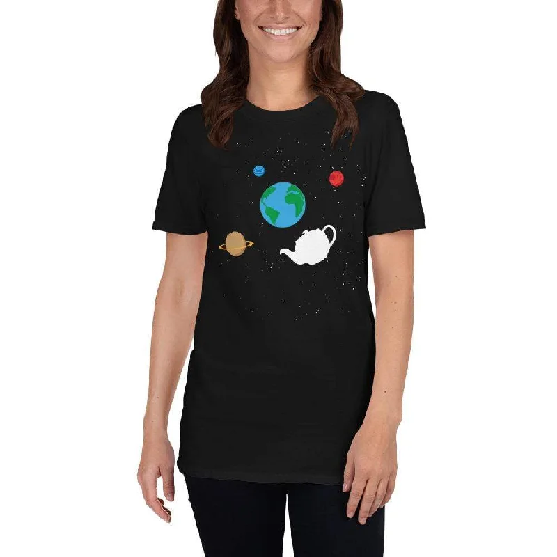 Long Sleeve Women T Shirt for Cooler WeatherRussell's Teapot Floating in Space - Premium T-Shirt Long Sleeve Women T Shirt for Cooler WeatherRussell's Teapot Floating in Space - Premium T-Shirt