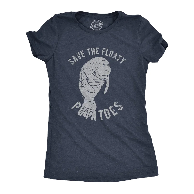 V - Neck Women T Shirt to Enhance the NecklineSave The Floaty Potatoes Women's T Shirt V - Neck Women T Shirt to Enhance the NecklineSave The Floaty Potatoes Women's T Shirt