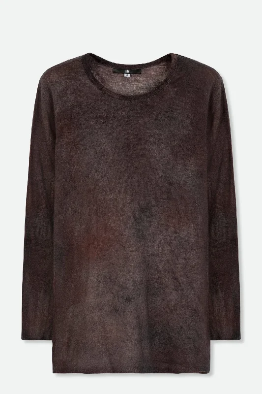 Tie - Front Women's Lambswool Sweaters in Pastel HuesBASILE CREW IN HAND-DYED LIGHTWEIGHT CASHMERE Tie - Front Women's Lambswool Sweaters in Pastel HuesBASILE CREW IN HAND-DYED LIGHTWEIGHT CASHMERE
