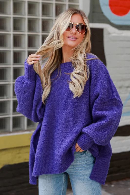 Plus Size Women's Belted Cable Knit SweatersFINAL SALE - Sloane Oversized Sweater