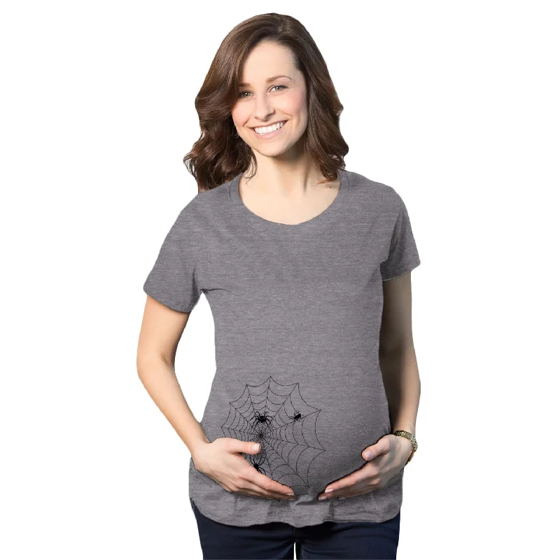 Graphic Print Women T Shirt for a Trendy StatementSpiderweb Maternity T Shirt