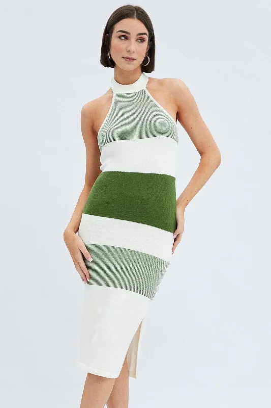 Wrap - Style Women's Lambswool Sweater Dresses in Elegant ShadesStripe Knit Dress Evening Midi Wrap - Style Women's Lambswool Sweater Dresses in Elegant ShadesStripe Knit Dress Evening Midi