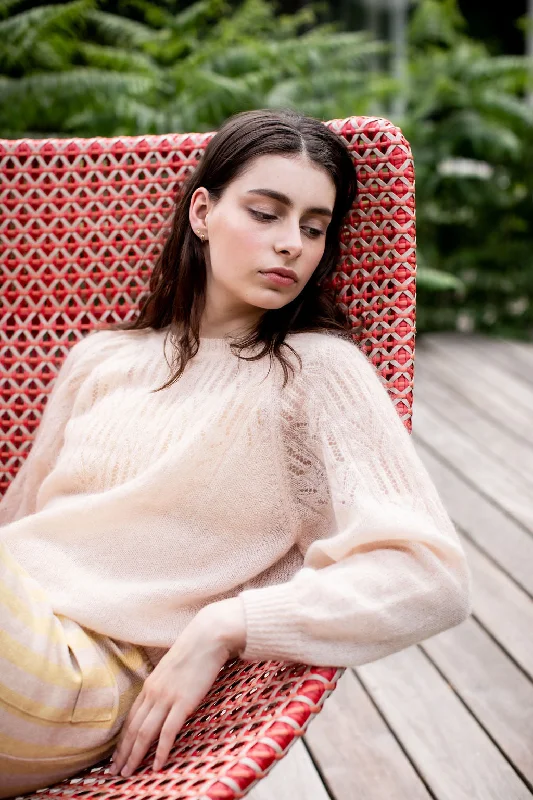 Bell - Sleeve Women's Mohair - Wool Blend SweatersSweater Fleur