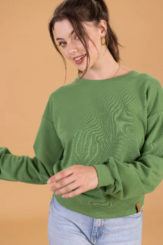 High - Low Hem Women's Cashmere - Blended SweatersSweater Merlin Green