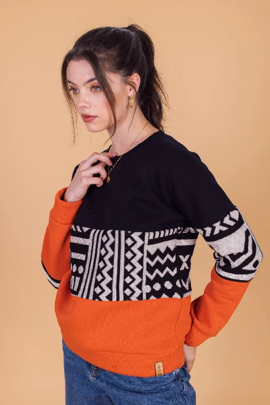Plus Size Women's Oversized Chunky Knit SweatersSweater Mia Boho Orange