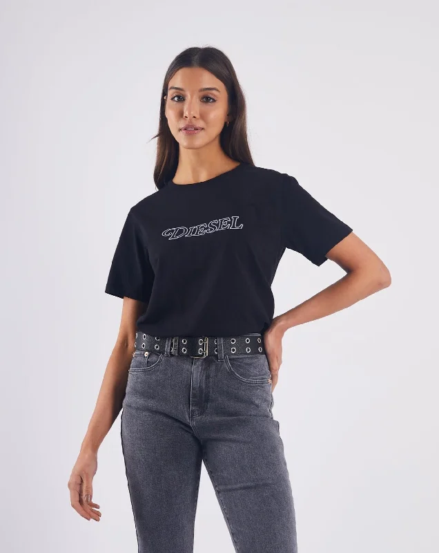 Organic Cotton Women T Shirt for Eco - Conscious WearersSharon T-Shirt Black